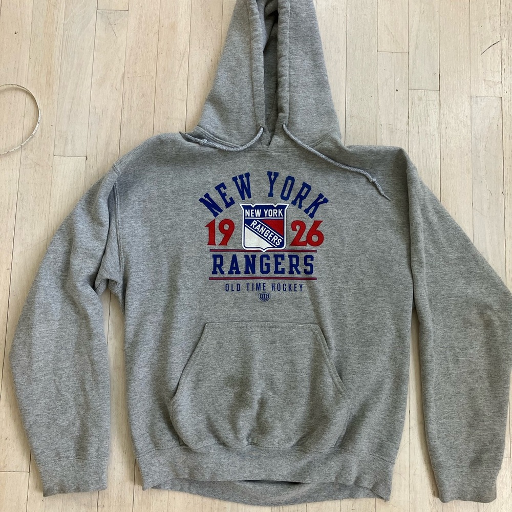 Gray New York Rangers Hoodie